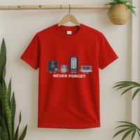 Floppy Disk Vhs Cassette Never Forget Geek History T-Shirt