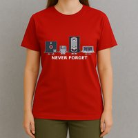 Floppy Disk Vhs Cassette Never Forget Geek History T-Shirt