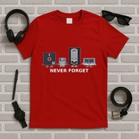 Floppy Disk Vhs Cassette Never Forget Geek History T-Shirt