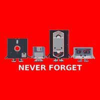 Floppy Disk Vhs Cassette Never Forget Geek History Mousepad