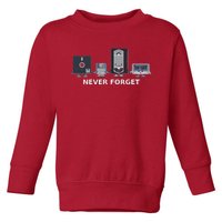 Floppy Disk Vhs Cassette Never Forget Geek History Toddler Sweatshirt