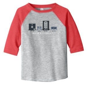 Floppy Disk Vhs Cassette Never Forget Geek History Toddler Fine Jersey T-Shirt