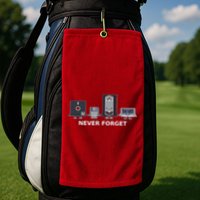 Floppy Disk Vhs Cassette Never Forget Geek History Golf Towel
