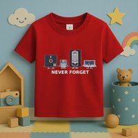 Floppy Disk Vhs Cassette Never Forget Geek History Toddler T-Shirt