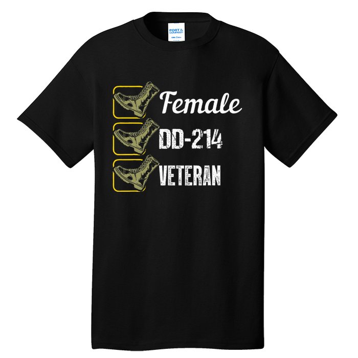 Female Dd214 Veteran Tall T-Shirt