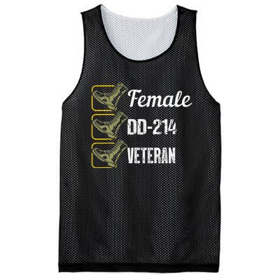 Female Dd214 Veteran Mesh Reversible Basketball Jersey Tank