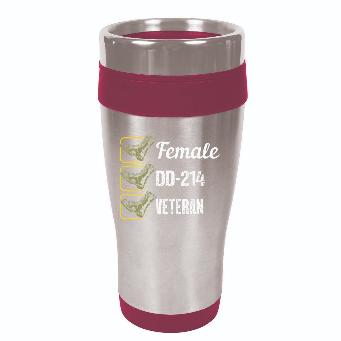 Female Dd214 Veteran 16oz Travel Tumbler