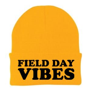 Field Day Vibes School Sport Teams Students Teachers Gift Knit Cap Winter Beanie