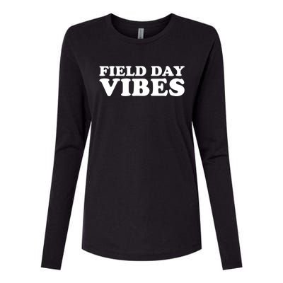 Field Day Vibes School Sport Teams Students Teachers Gift Womens Cotton Relaxed Long Sleeve T-Shirt