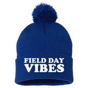 Field Day Vibes School Sport Teams Students Teachers Gift Pom Pom 12in Knit Beanie