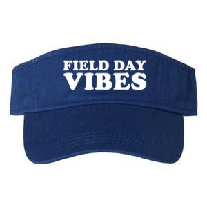 Field Day Vibes School Sport Teams Students Teachers Gift Valucap Bio-Washed Visor