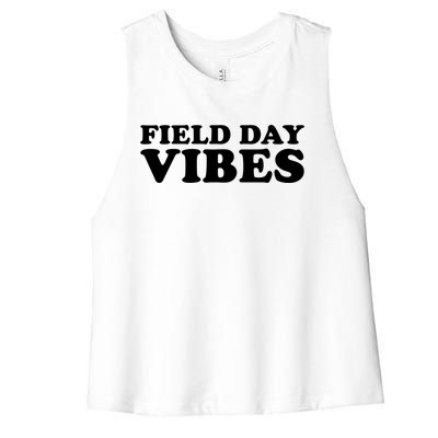 Field Day Vibes School Sport Teams Students Teachers Gift Women's Racerback Cropped Tank