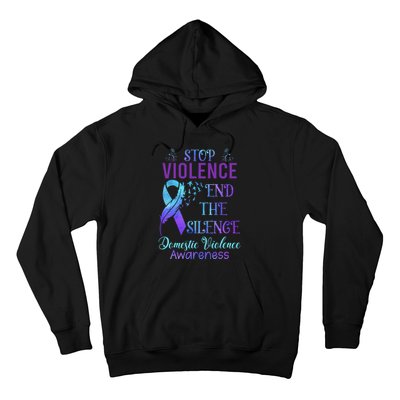 Family Domestic Violence Awareness Purple Ribbon Hoodie