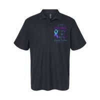 Family Domestic Violence Awareness Purple Ribbon Softstyle Adult Sport Polo