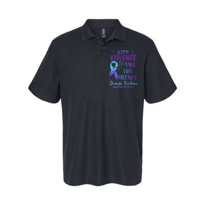 Family Domestic Violence Awareness Purple Ribbon Softstyle Adult Sport Polo