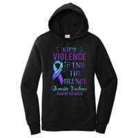 Family Domestic Violence Awareness Purple Ribbon Women's Pullover Hoodie