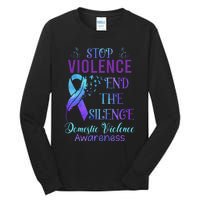 Family Domestic Violence Awareness Purple Ribbon Tall Long Sleeve T-Shirt