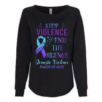 Family Domestic Violence Awareness Purple Ribbon Womens California Wash Sweatshirt