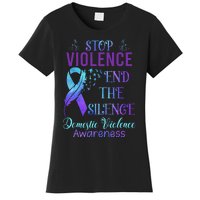 Family Domestic Violence Awareness Purple Ribbon Women's T-Shirt