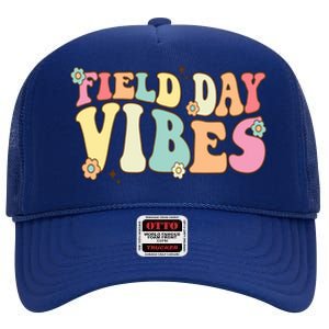 Field Day Vibes Funny Gifts For Girl Boy Teacher Field Day High Crown Mesh Back Trucker Hat