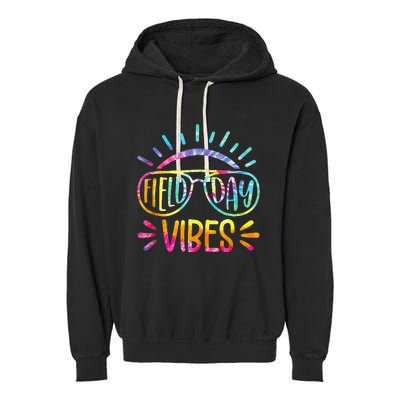 Field Day Vibes Tie Dye Last Day Of School Cool Game Day Garment-Dyed Fleece Hoodie