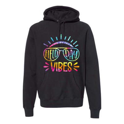 Field Day Vibes Tie Dye Last Day Of School Cool Game Day Premium Hoodie