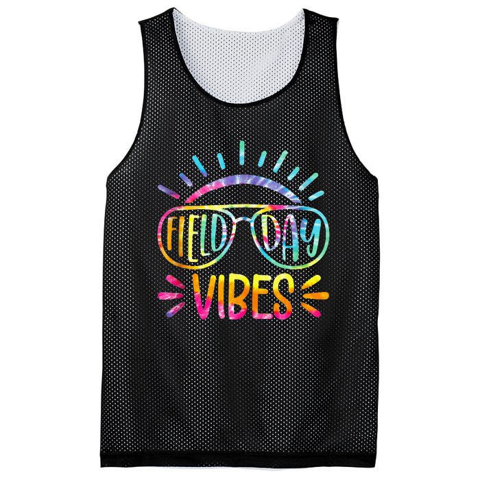 Field Day Vibes Tie Dye Last Day Of School Cool Game Day Mesh Reversible Basketball Jersey Tank