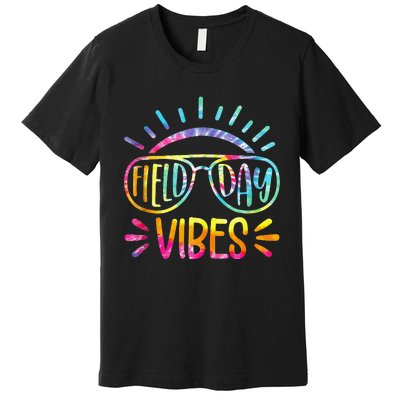 Field Day Vibes Tie Dye Last Day Of School Cool Game Day Premium T-Shirt