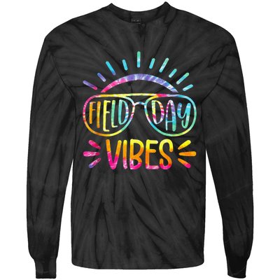 Field Day Vibes Tie Dye Last Day Of School Cool Game Day Tie-Dye Long Sleeve Shirt