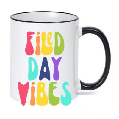 Field Day Vibes Teacher Last Day Of School Gift 11oz Black Color Changing Mug