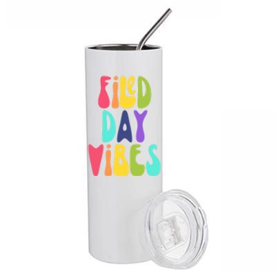 Field Day Vibes Teacher Last Day Of School Gift Stainless Steel Tumbler