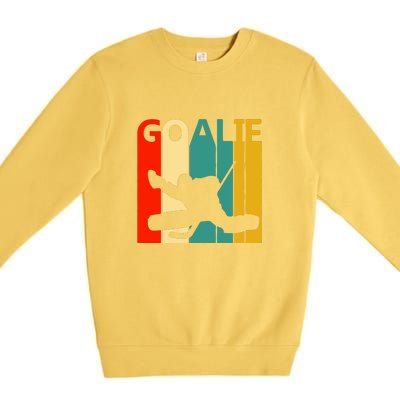 Father's Day Vintage Ice Hockey Goalie Gift Premium Crewneck Sweatshirt