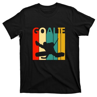 Father's Day Vintage Ice Hockey Goalie Gift T-Shirt