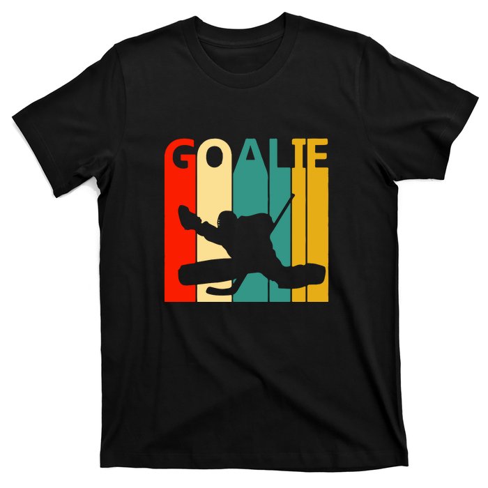 Father's Day Vintage Ice Hockey Goalie Gift T-Shirt