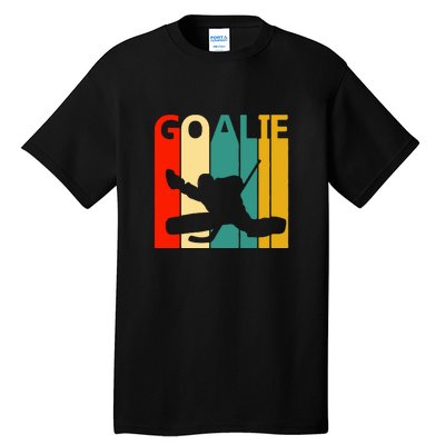 Father's Day Vintage Ice Hockey Goalie Gift Tall T-Shirt