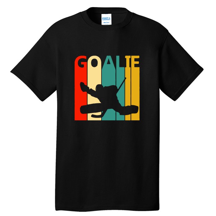 Father's Day Vintage Ice Hockey Goalie Gift Tall T-Shirt