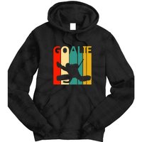 Father's Day Vintage Ice Hockey Goalie Gift Tie Dye Hoodie