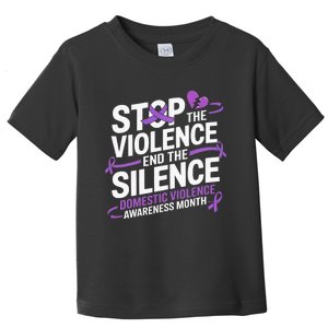 Family Domestic Violence Awareness Month Purple Ribbon Toddler T-Shirt