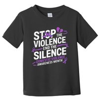 Family Domestic Violence Awareness Month Purple Ribbon Toddler T-Shirt