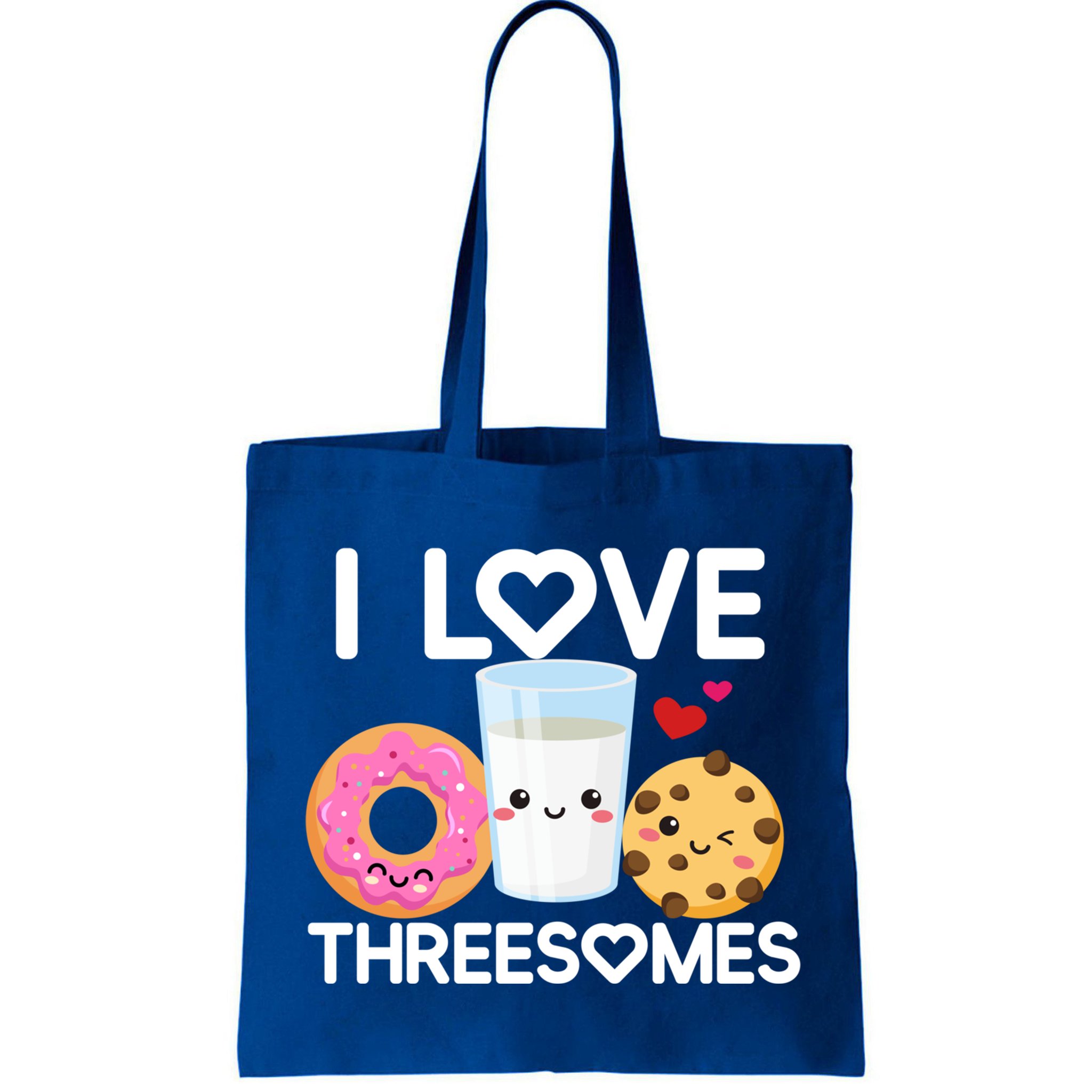 Funny Donut Valentine's Day I Love Threesomes Adult Humor Gift Bag