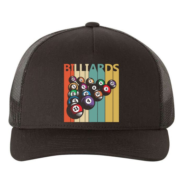 Father's Day Vintage Billiards Pool Player Gift For Dad Yupoong Adult 5-Panel Trucker Hat