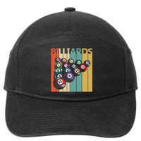 Father's Day Vintage Billiards Pool Player Gift For Dad 7-Panel Snapback Hat