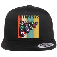 Father's Day Vintage Billiards Pool Player Gift For Dad Flat Bill Trucker Hat