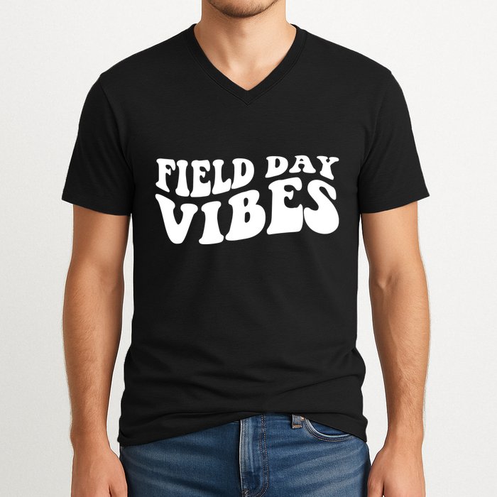Field Day Vibes Retro V-Neck T-Shirt