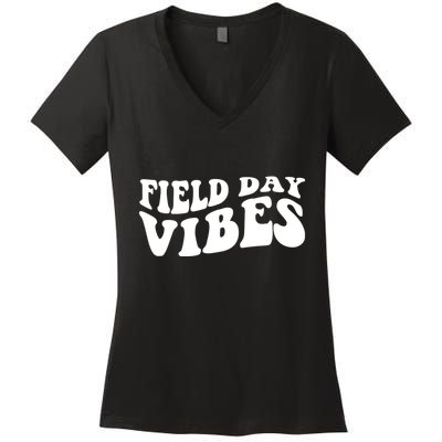 Field Day Vibes Retro Women's V-Neck T-Shirt