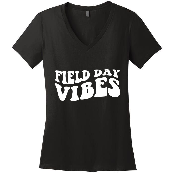 Field Day Vibes Retro Women's V-Neck T-Shirt