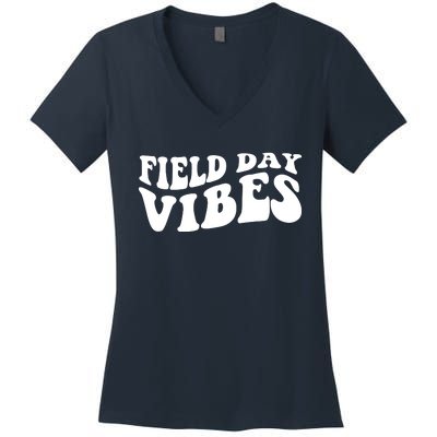 Field Day Vibes Retro Women's V-Neck T-Shirt