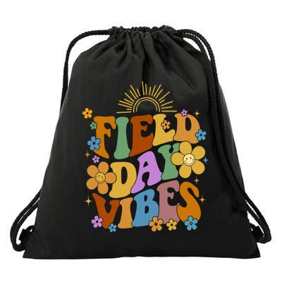 Field Day Vibes Colorful Floral Drawstring Bag