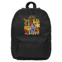 Field Day Vibes Colorful Floral 16 in Basic Backpack