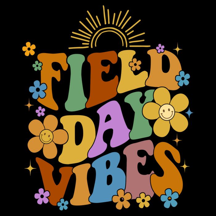 Field Day Vibes Colorful Floral 16 in Basic Backpack